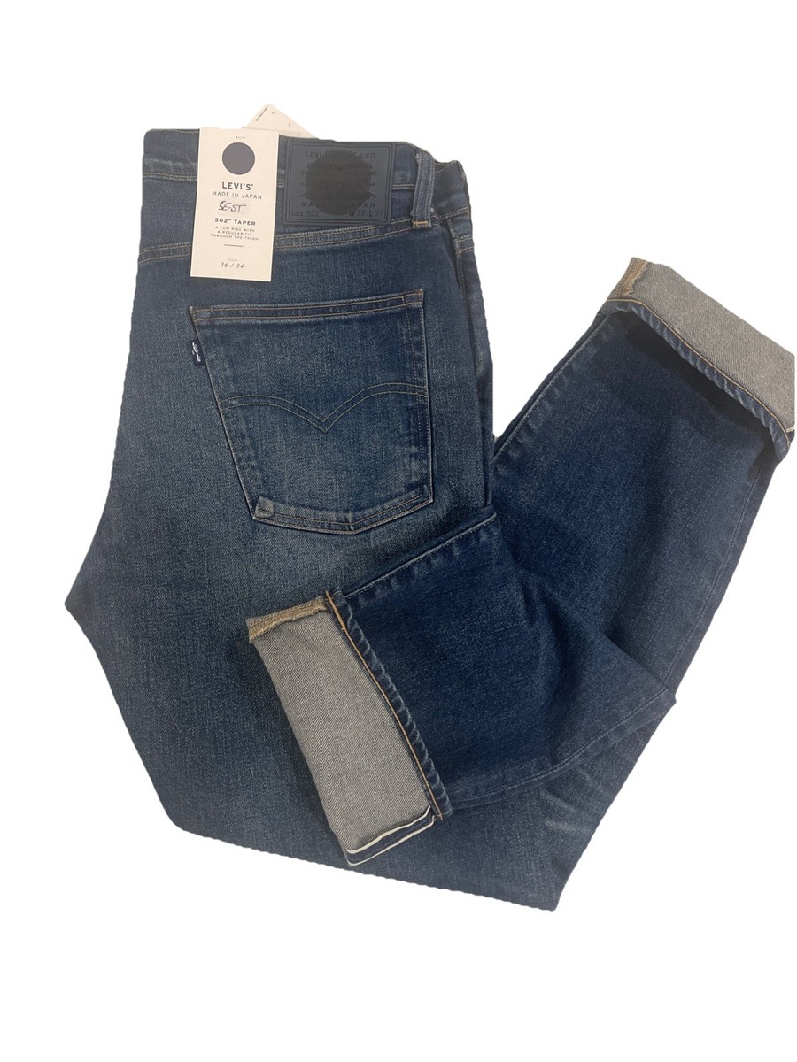 Levi's リーバイス 502 W34 L36 Levi 502 Made In Japan Taper Fit Blue Dark Wash, Size 36X34 | eBay