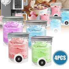 Ice Cream Cup Container Ice Cream Containers 4 Pack for Ninja Swirl Ice Cream