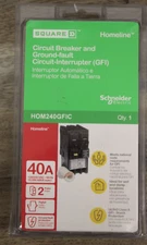 NEW Square D Homeline Ground-Fault GFCI Circuit Breaker 40Amp 2-Pole HOM240GFIC