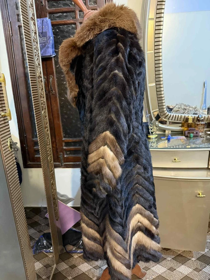 VINTAGE REAL GENUINE MINK FUR COAT JACKET WOMEN SIZE L TOKYO japan stunning - Image 3 of 4