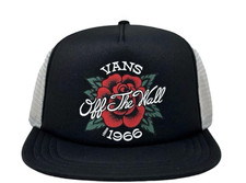Vans Snapback Adjustable Mesh Back Floral Black Men's Hat Classic Flower