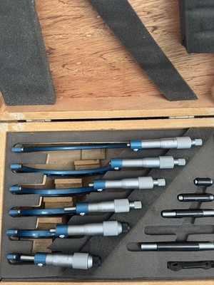 Fowler Outside Micrometer Set 0-6'' 52-215-006-1 Machinist Tools