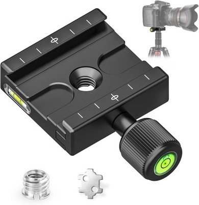 QR-50 50mm Quick Release Clamp with 3/8''-1/4'' Screw Adapter for Camera Tripod He