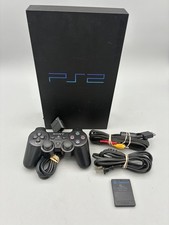 Sony PlayStation PS2 SCPH-30001 R Console Cords and Controller Tested Works Flaw
