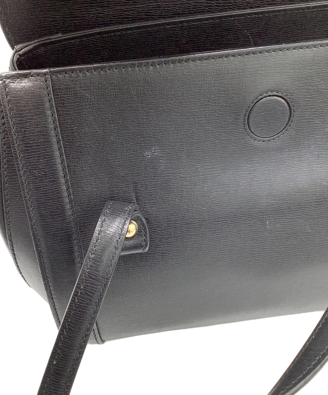 GUCCI Bamboo Top Handle Handbag Black Leather Italy Model 338989 SN2577 thumbnail 9