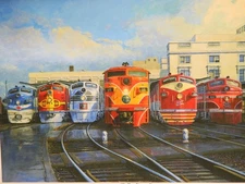Railroad Art,Winfield,"Dallas Streamliners"18X24",C2019,S/N(0422)