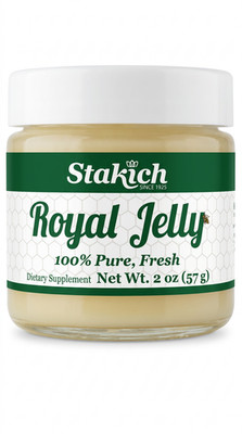 Stakich 2oz FRESH ROYAL JELLY 100% PURE NATURAL  HIGH STRENGTH PREMIUM RAW BEE