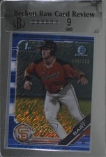 2019 Bowman Chrome Prospects Blue Shimmer Refractor 49/150 Joey Bart #BCP-50 1j6