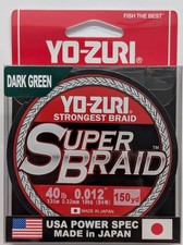 Yo Zuri Super Braid 40 Lb Test 150 Yard Dark Green