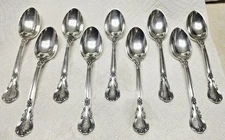 (9) 1895 Gorham Chantilly 5 3/8" 5 O'clock Coffee / Tea Spoons