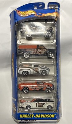 Hot Wheels Harley Davidson 5 Car Gift Pack Pickup Truck Set   2=$10 ship!
