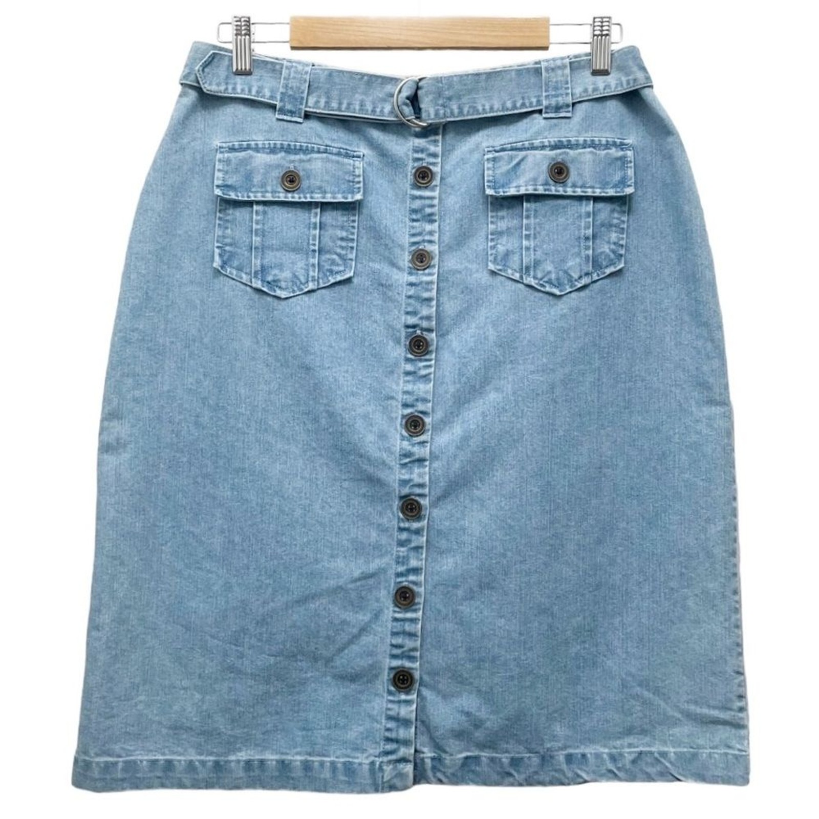 Vintage Basic Editions Light Wash Button Front Be… - image 8