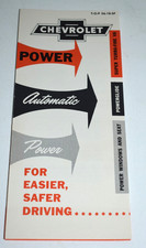 Vintage 1956 Chevrolet Auto Dealer Foldout Brochure - Power-automatic-power