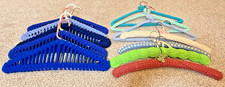 Crochet Hangers Lot of 12 Wire and Plastic Yarn Fiber Art Vintage