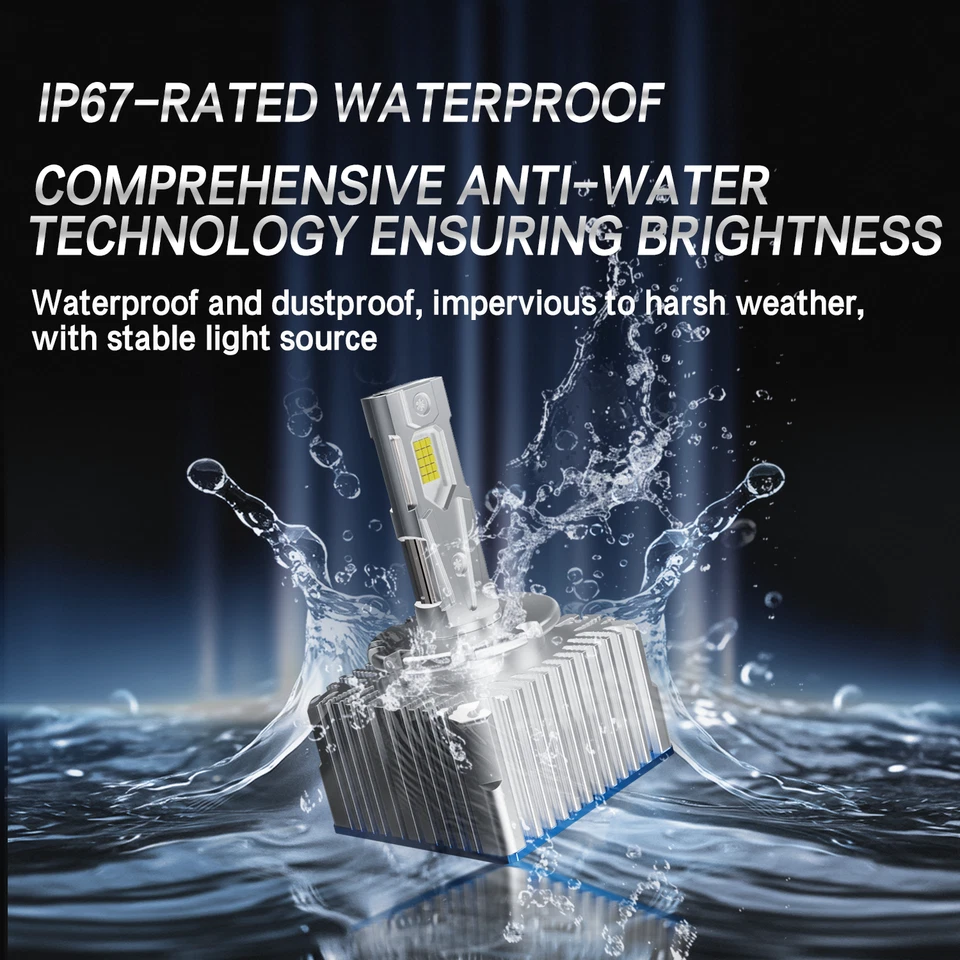 D1S D3S H7 LED Headlight Bulbs x2 HID Xenon Conversion Kit 6000K Plug and Play! - Image 2 of 4