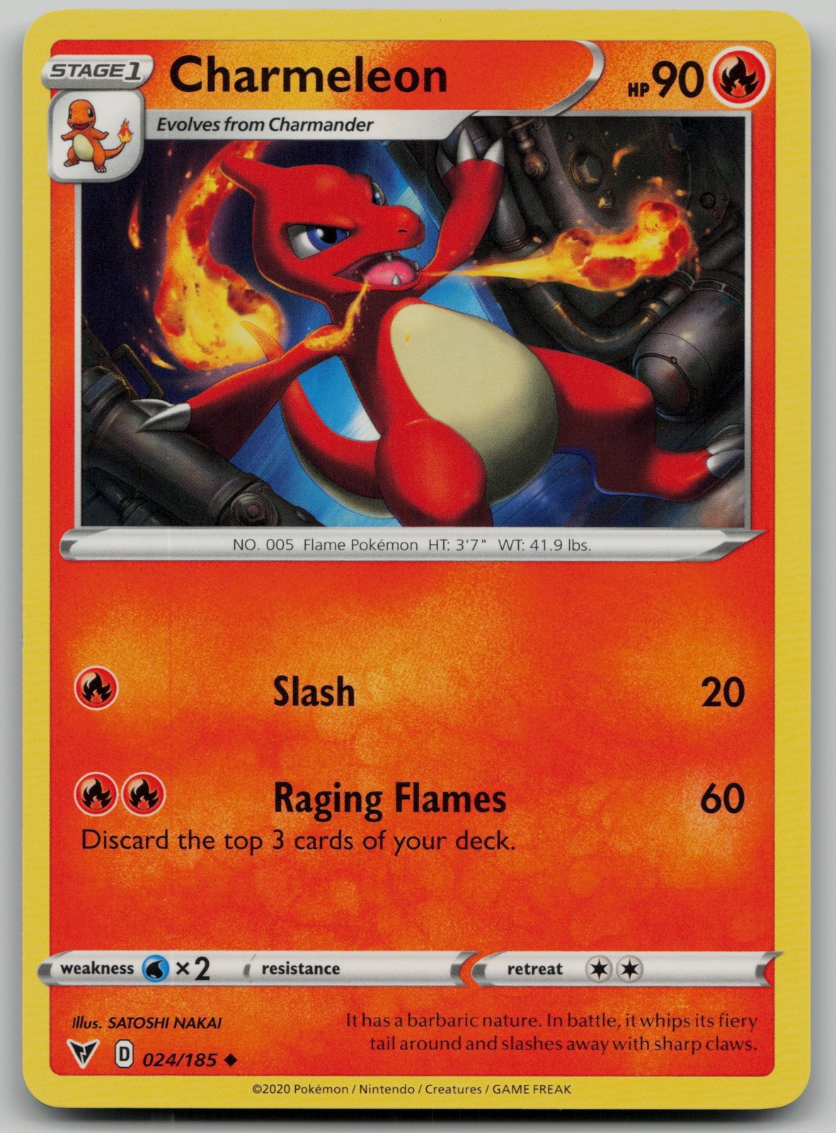 Charmeleon Uncommon SWSH04: Vivid Voltage 024/185 NM