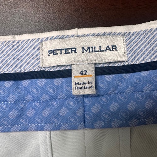 Peter Millar White Golf Shorts Mens Size 42 Crown Lightweight Casual NWOT - Picture 4 of 9