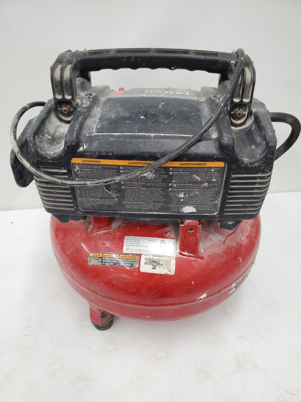 PORTER-CABLE C2002 Pancake Air Compressor 6 GALLON (132451-2 JR EE1)