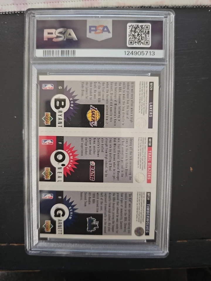 1996 Upper Deck Collector's Choice Kobe Bryant, Kevin Garnett, Jermaine O'Neal - Image 2 of 2