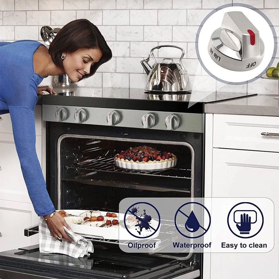 5 Pack DG64-00473A Range Top Burner Control Knob For Samsung Oven AP5917439