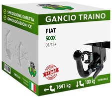 Per Fiat 500X 2-4WD Cross Plus Dal 15 Gancio Orizzontale Estraibile UniKIT 13P