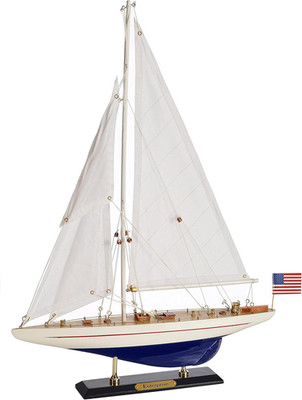 SAILINGSTORY Wooden Sailboat Model Ship Sailing Boat Yacht Decor Enterprise 1/10