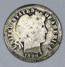 1898 O Barber Dime 90% Silver New Orleans Mint Liberty Head Better Date Goos