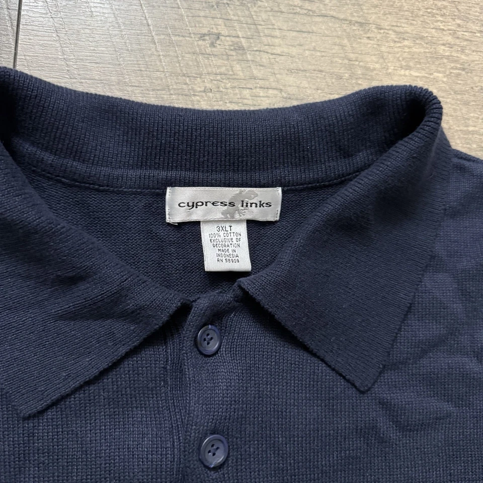 De Colección Cypress Links Golf Polo Camisa Ligera Suéter Bordado Para Hombres 3XLT XXXL Foto 3 de 4