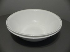 Set of 2 Corelle Gray Stripe Bowls 8 Cup 10 1/4" Ribbon Bouquet (?)