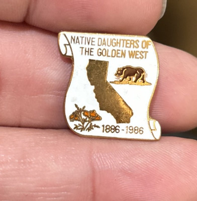 Vintage Native Daughters of the Golden West Lapel Pin Gold Filled 10k 100 Year
