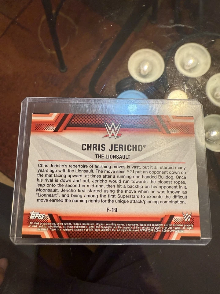 Chris Jericho 2017 Topps WWE Then Now Forever - Finishers and Signature Moves - Image 2 of 2