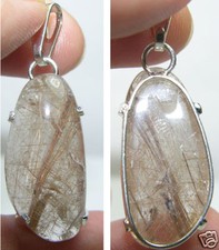 Natural Rutilated Quartz Gemstone Pendant 35.00Ct 12