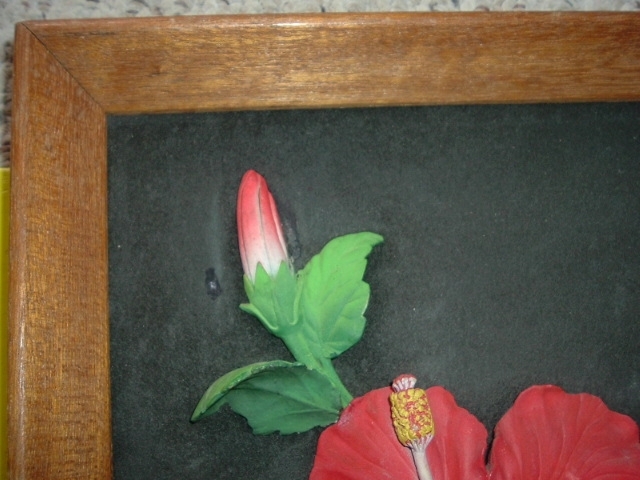 vintage1940s kimo nani relief hibiscus painting hawaii