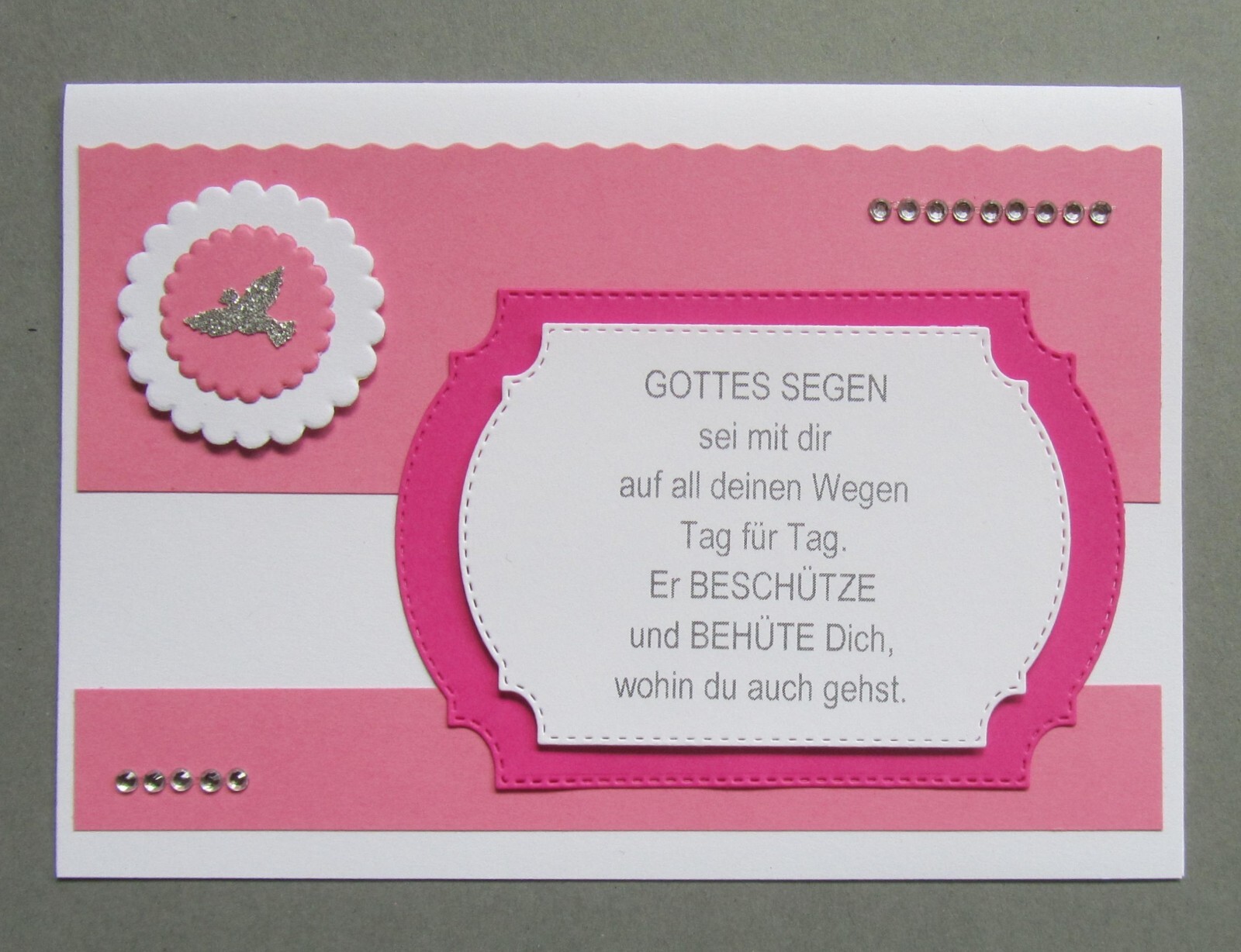 Karte zur Taufe Konfirmation Kommunion Patenkarte Segen Taufspruch Glückwünsche.