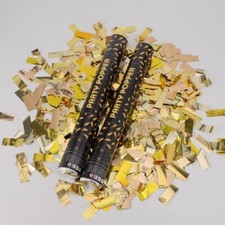 4 Large Gold Confetti Cannons Wedding Engagement Nikkah Gold Metallic Confetti