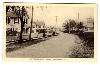 Postcard New York, Springfield, L.I., Queens, Springfield Road, streetview, dirt