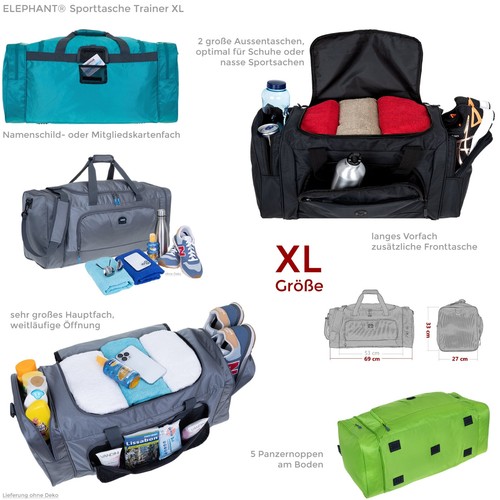 Sporttasche Fitness Sport Tasche groß Damen Herren Elephant Trainer XL 1244 Wahl - Bild 71 von 84