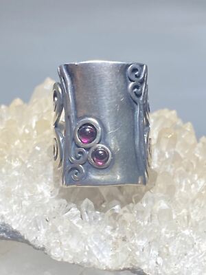 Long floral ring knuckle Israeli sterling silver women girls