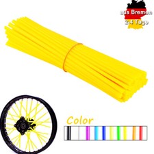 72pcs Motorrad Motocross Speichencover Speichenr&ouml;hre Wheel Spoke Skip Orange