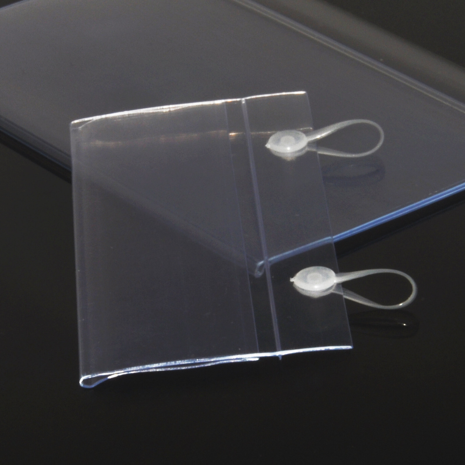 100 Pcs Wire Shelf Label Holder Double Hanging Buckle Plastic Retail