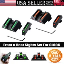 2024 Fiber Optic Sight Front & Rear Sights For GLOCK 17,19,22,23,26,27,33,38,39