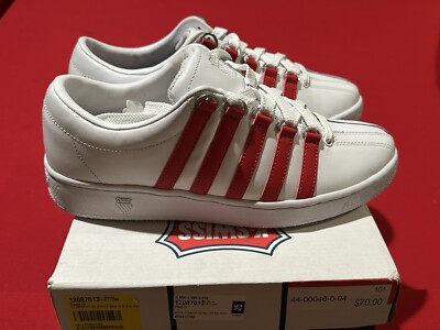 K-SWISS CLASSIC LX MEN'S WHITE / RED 07161- 119-M | eBay