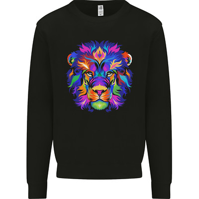Ein bunter Löwe Kinder Sweatshirt Pullover