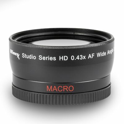 0.43x ULTIMAXX Profession al Wide Angle Lens with Macro for Canon Nikon Sony
