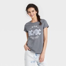 AC/DC High Voltage Short Sleeve Graphic T-Shirt Gray NEW XXL