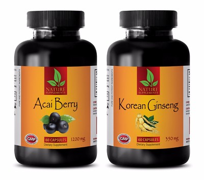 Libido enhancer - ACAI BERRY - KOREAN GINSENG COMBO - 2B - red maca extract diet