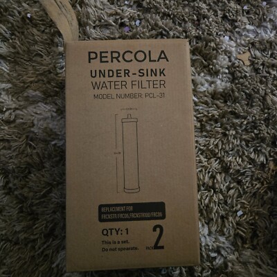 2 Pack PERCOLA PCL-31 Under Sink Water Filter FRCNSTR FRCNSTR100 FRC06