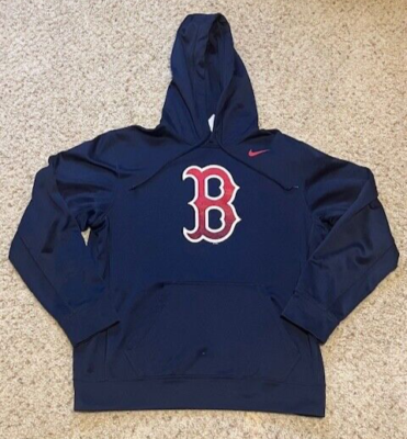 Boston Red Sox Nike Therma Fit Navy Blue Hoodie Sweatshirt Size
