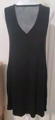 Antistar Women's Simple Basic Black Sleeveless Dress.Size SP