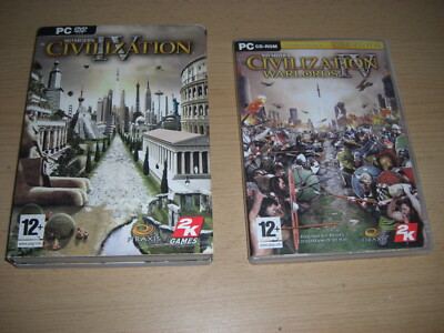 CIVILIZATION IV + WARLORDS Add-On PC CD Rom CIVILISATION 4 CIV4 Fast Post